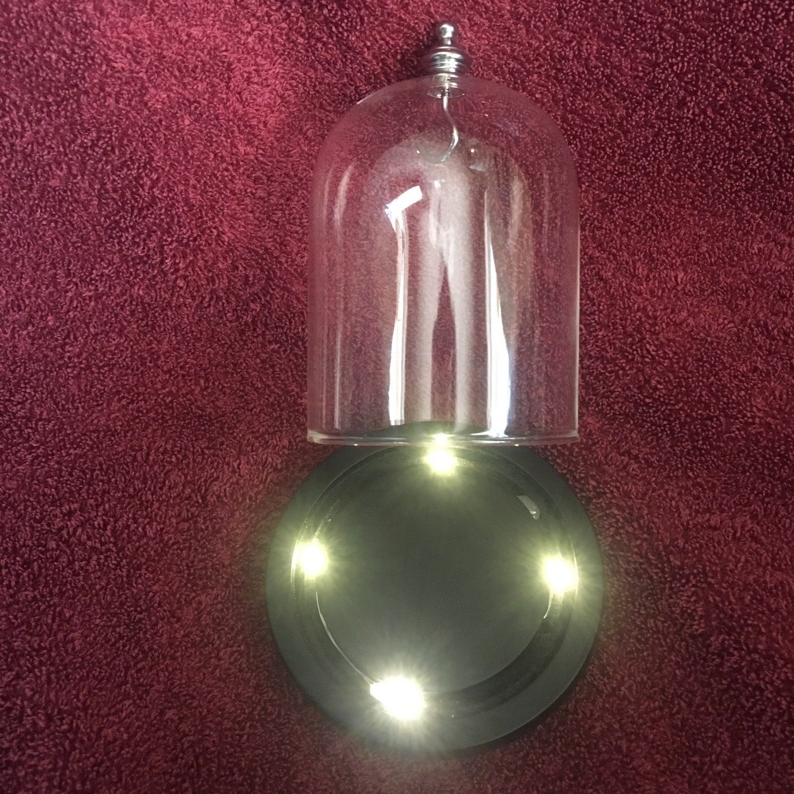 Display Dome With Top Hook And Lighted Base (CR2032 Battery Not Included)