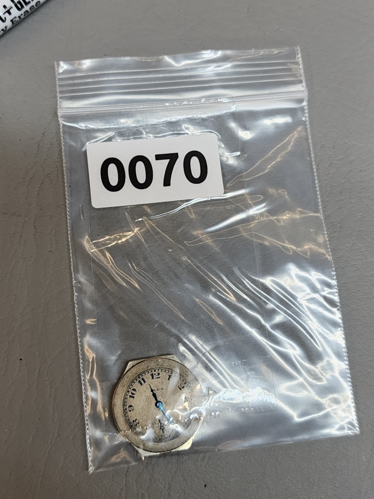 (For Parts Not Working) – ELGIN Nickel Wrist WATCH Face Movement Only