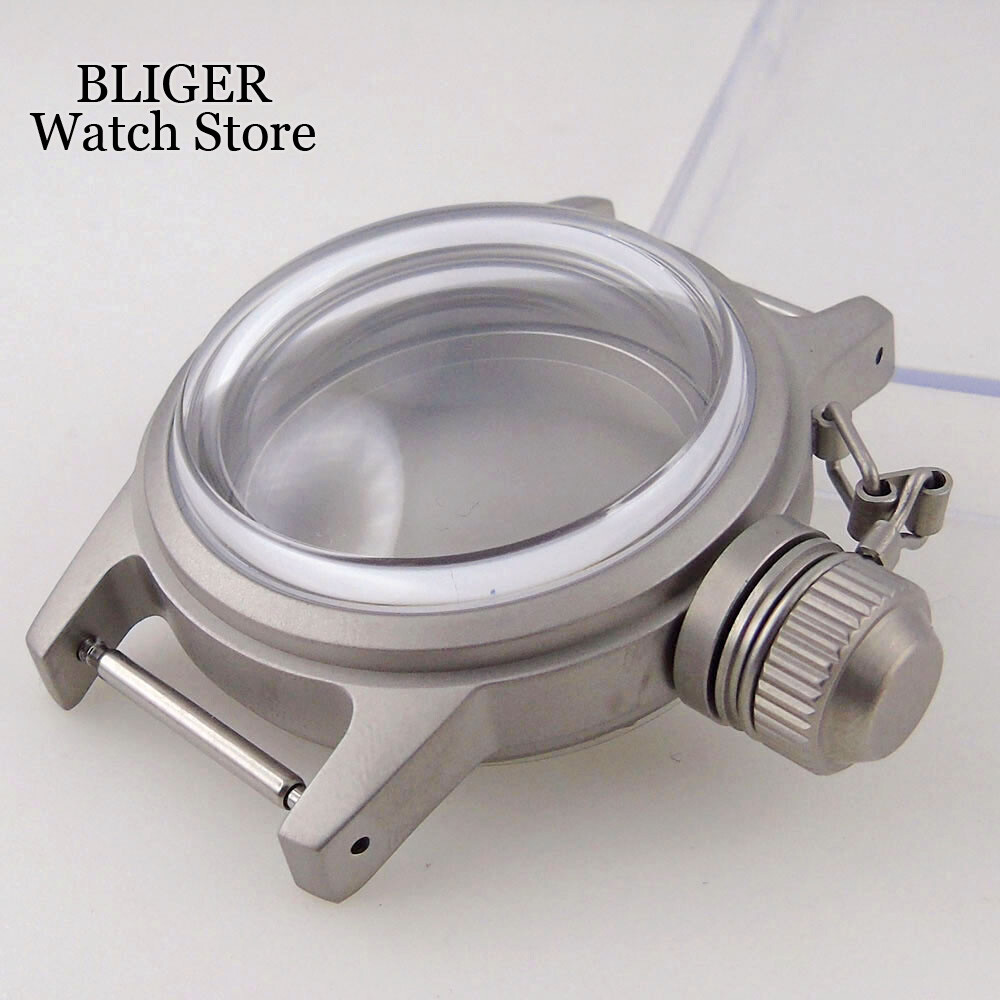 36mm Black Silver 200M Dive Watch Case Domed Sapphire Fit NH35 NH36 ETA2824 PT