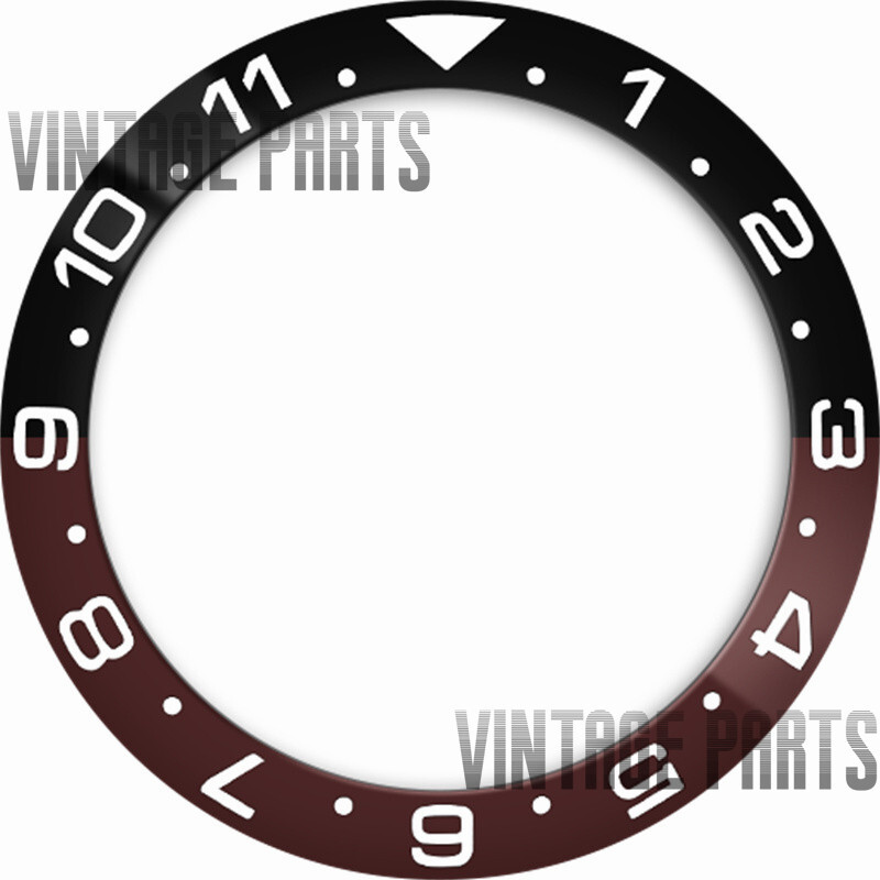38*30.7mm black with brown ceramic silver numbers slope bezel Fit for SKX007