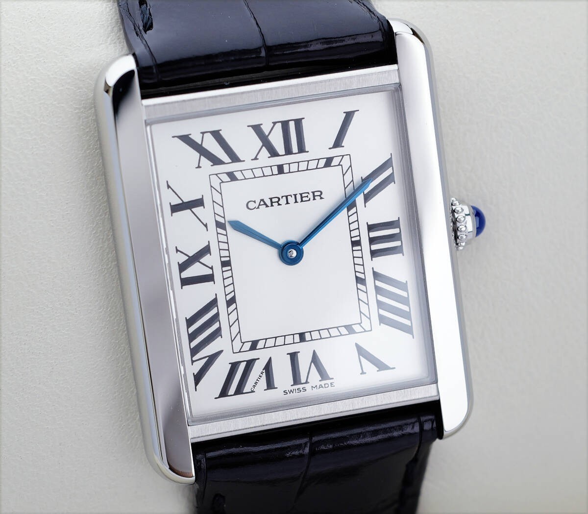 Cartier Watch Must Tank Solo Silver Roman index Quartz LM 27mm Men’s