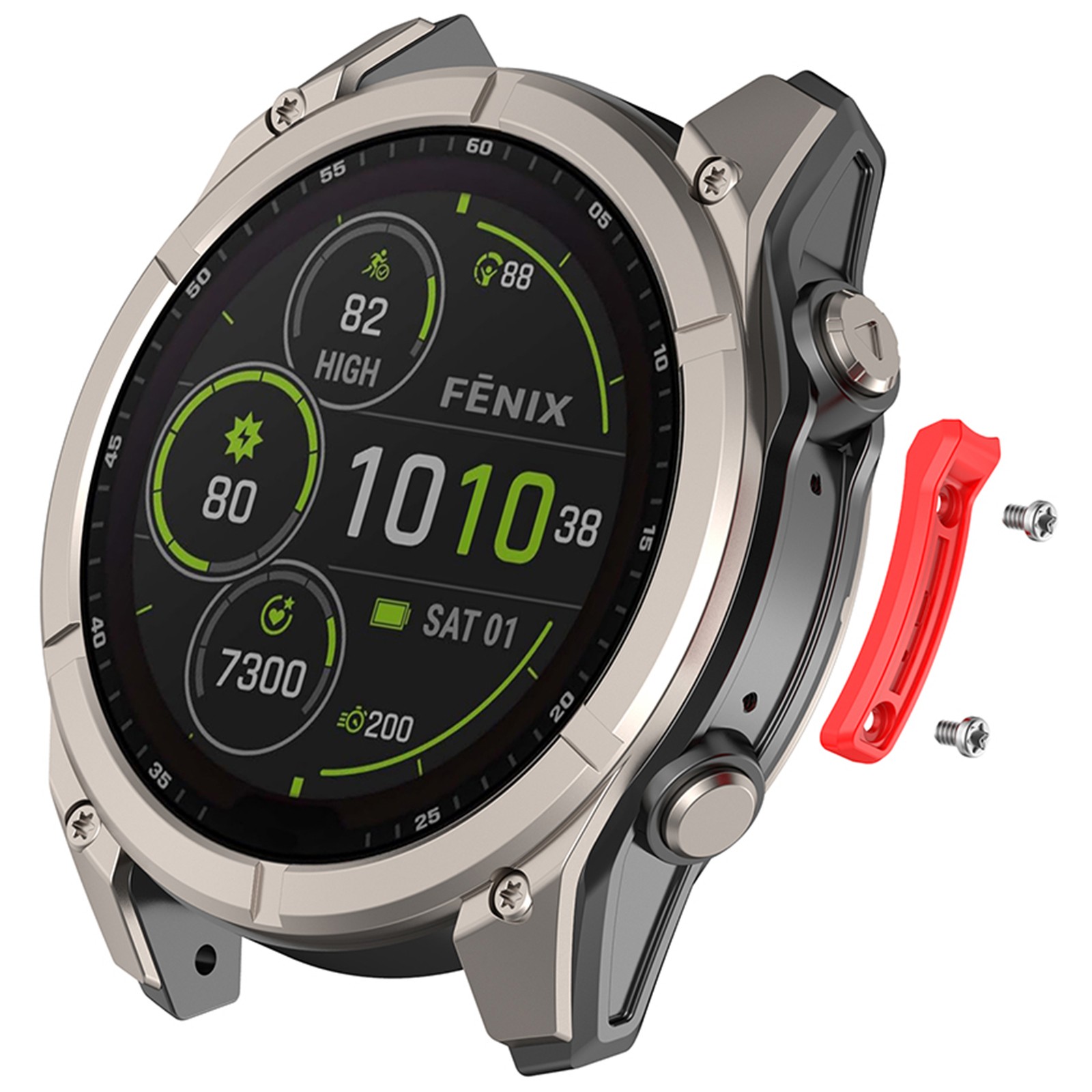 Watch Bumper Strip Metal Anti-impact Strip For Garmin Fenix 8/Tactix 8/Quatix 8