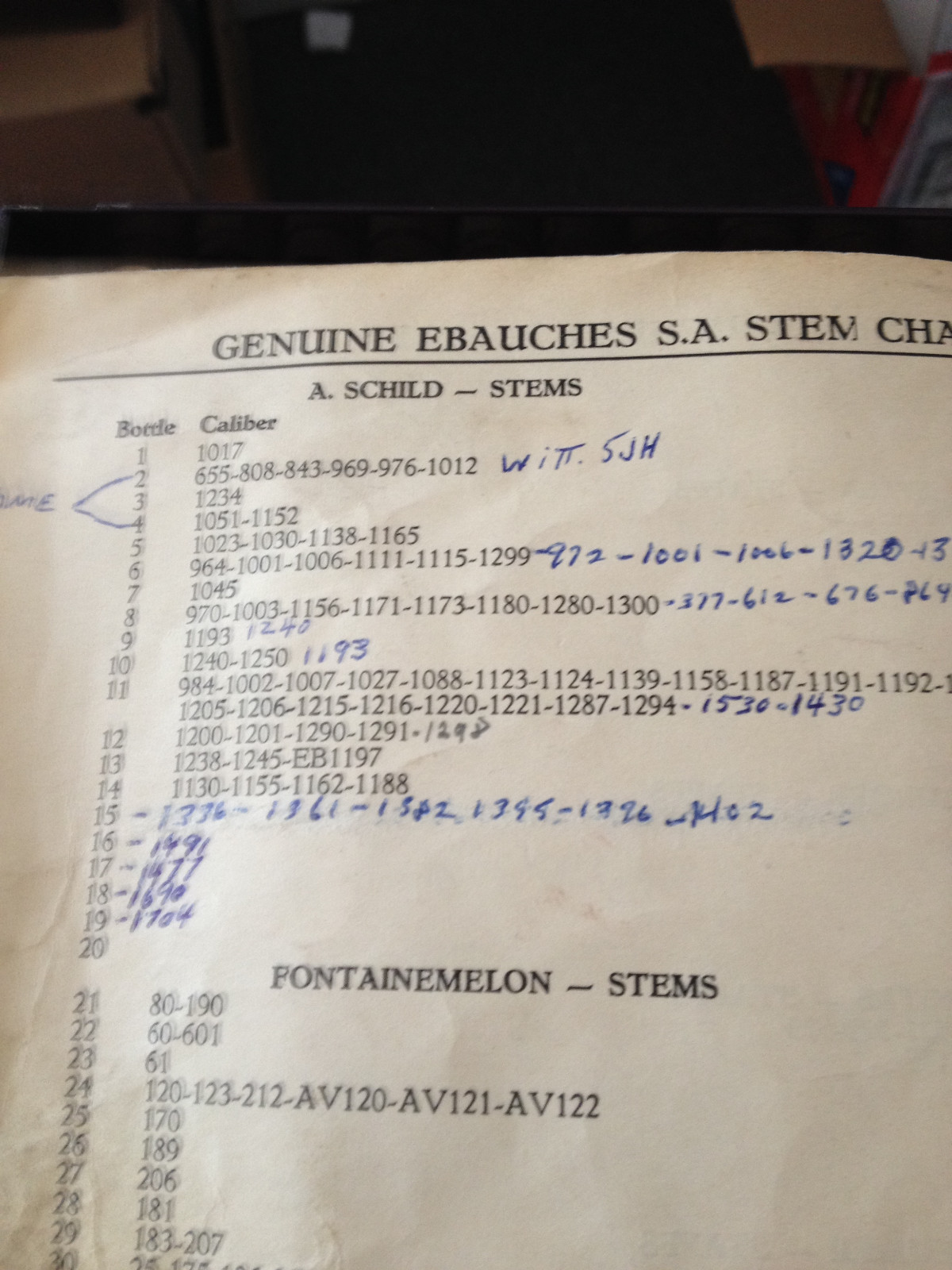 NOS Watch Stems Genuine Ebauches S. A. Select One Stem