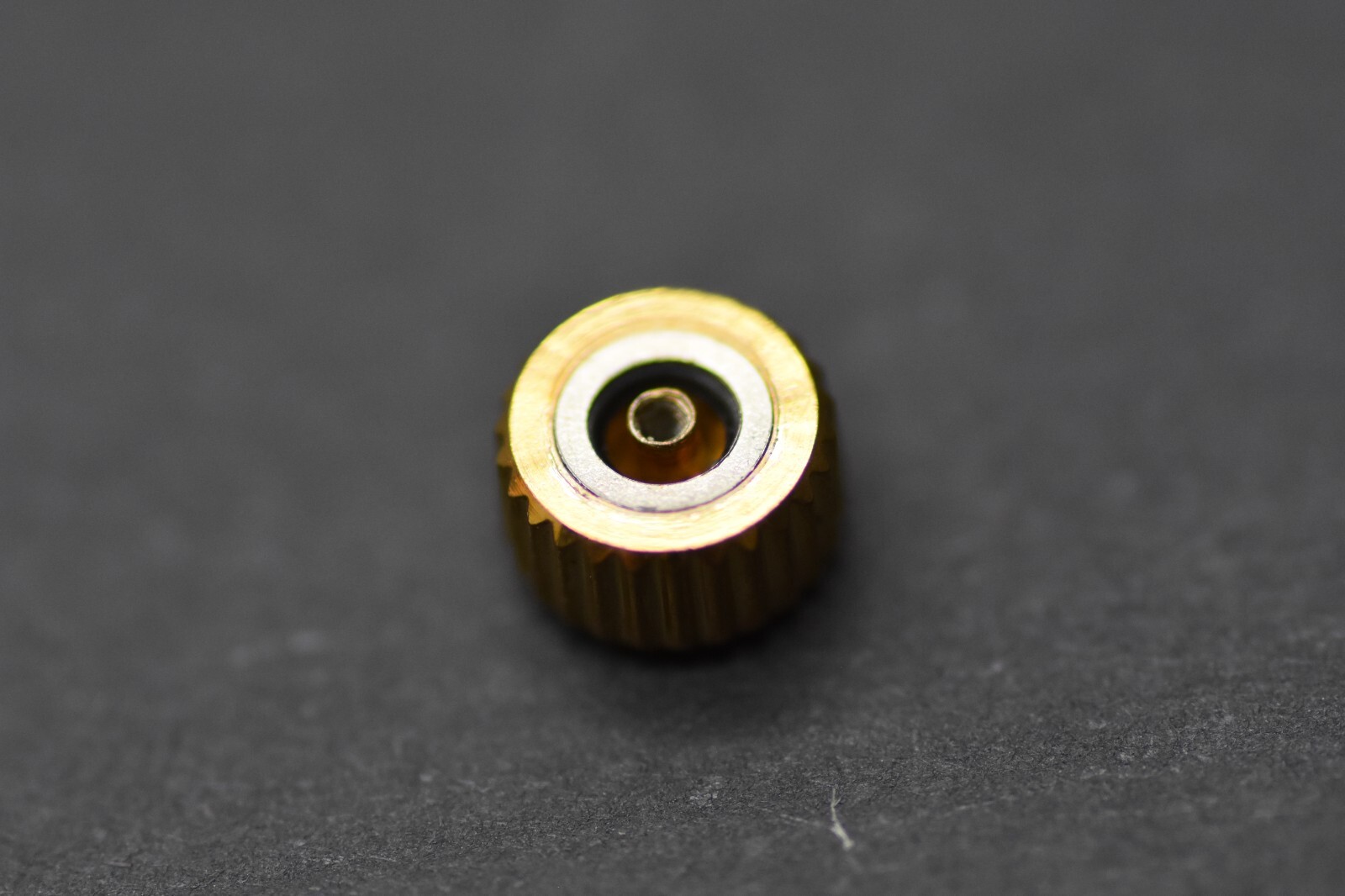 Omega Crown NOS for Speedmaster 6MM X 3.4 MM Gold Tone Stainless Steel Tap 90