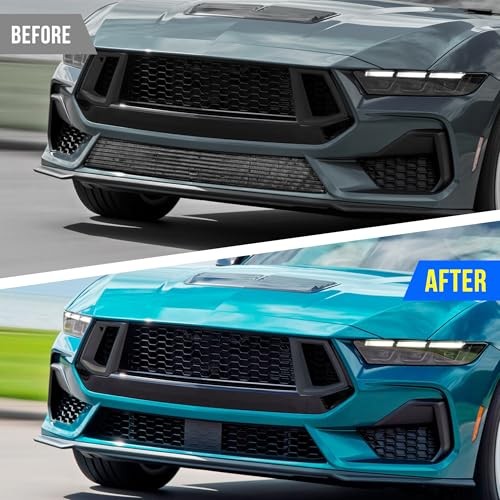 Front Bumper Grille Side Trim Cover Compatible with 2024 2025 Ford Mustang