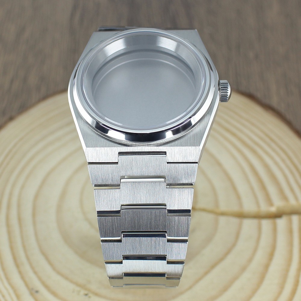 40mm Steel Watch Case Modify PRX Mod Sapphire For Seiko NH35 34 NH36 38 Movement