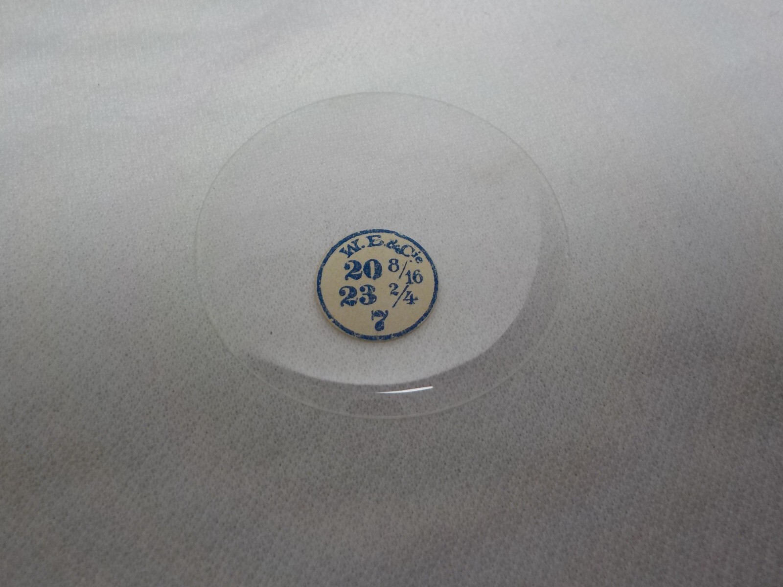 GLASS POCKET WATCH CRYSTAL WATCHMAKER SIZE 20 8/16 H 7 REPLACEMENT PART #367