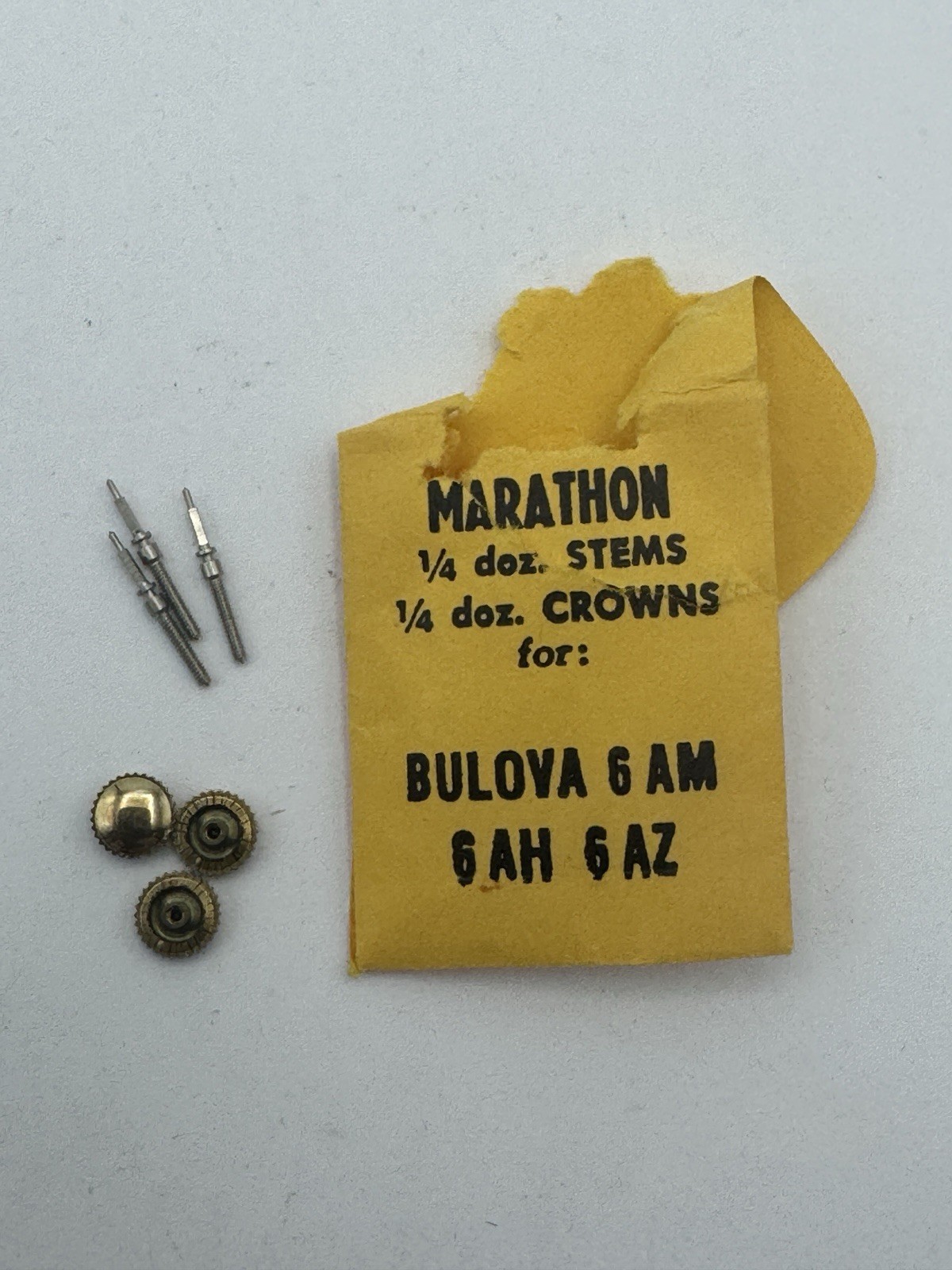 Vintage Bulova 6AM-AH-AK-AZ Service Kit- Mainspring Crowns And Staffs