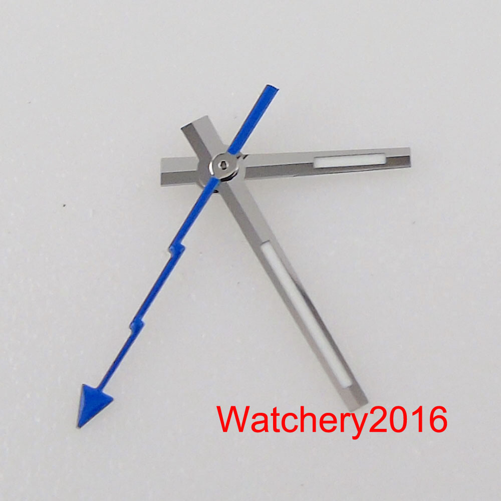 Red Blue Orange Hand silver edge white watch Hand fit NH35 NH36 7s26 ETA 2824