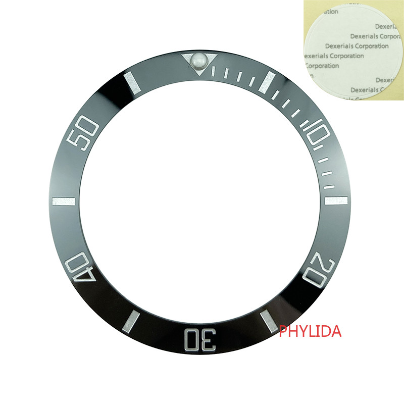Lumed Pip 40mm Black Gold/Silver Ceramic Bezel Insert For Sea-dweller SUB STYLE