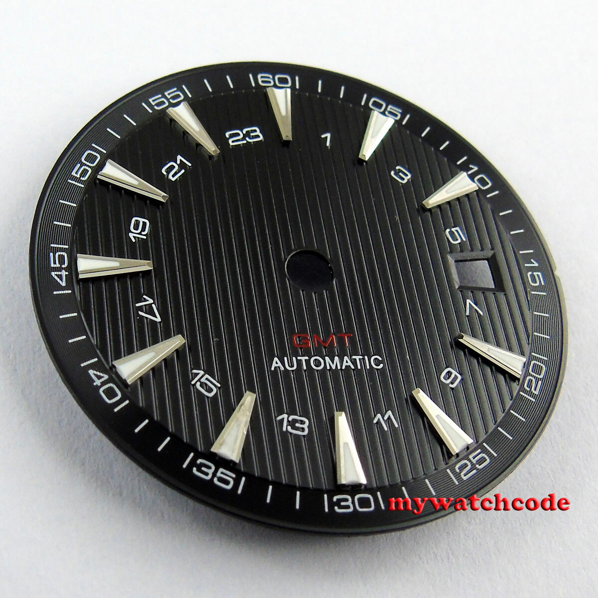 31mm pure sterile black white blue dial fit GMT mingzhu 3804 3804 mens watch