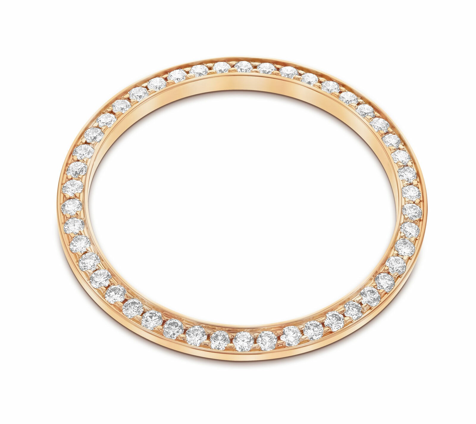 36MM 1.50CT PAVE BEAD SET NATURAL DIAMOND BEZEL FOR ROSE GOLD ROLEX DATEJUST