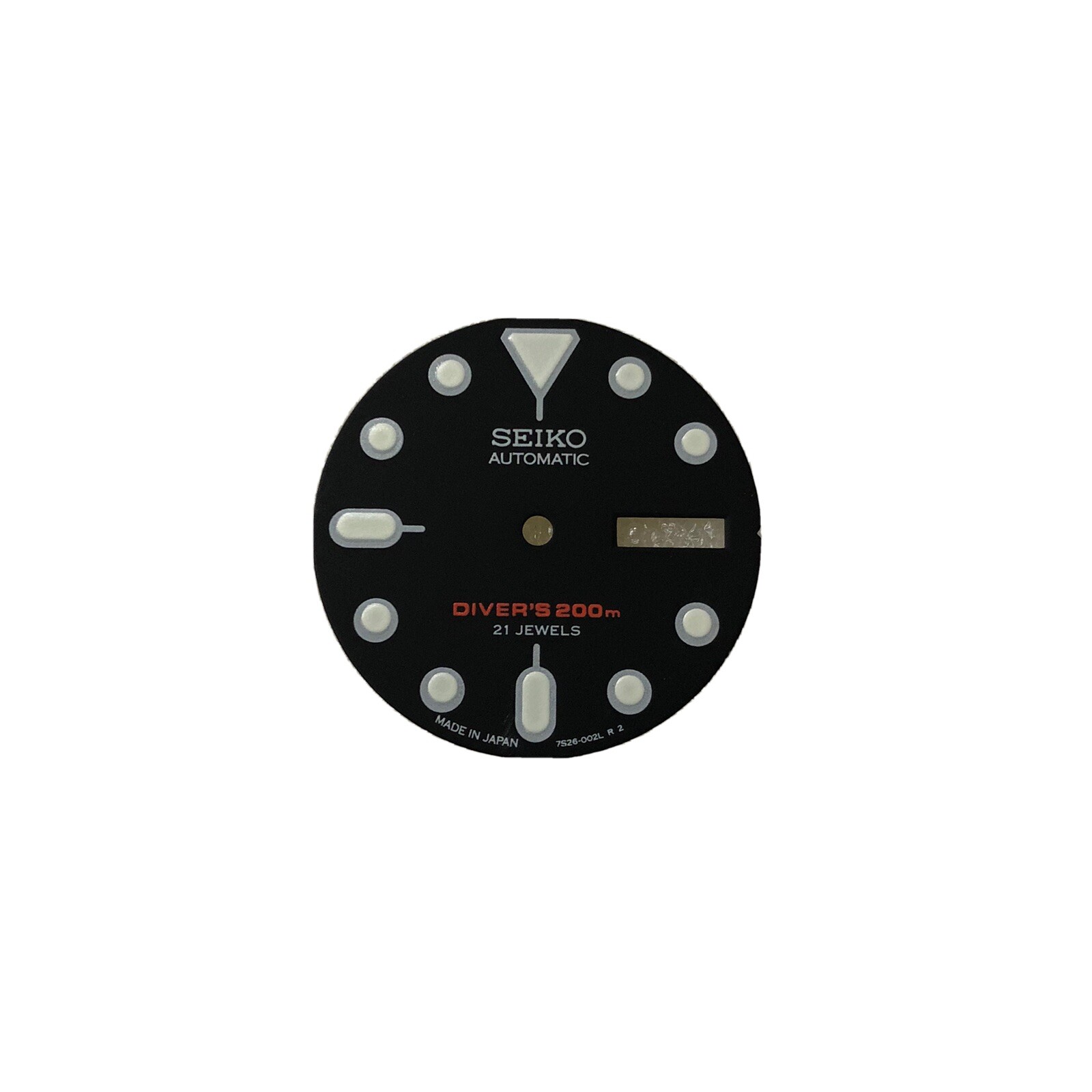 053 REPLACEMENT BLACK DIAL LUMINOUS HOUR MARKERS SKX007J 7S26-0020 JAPAN