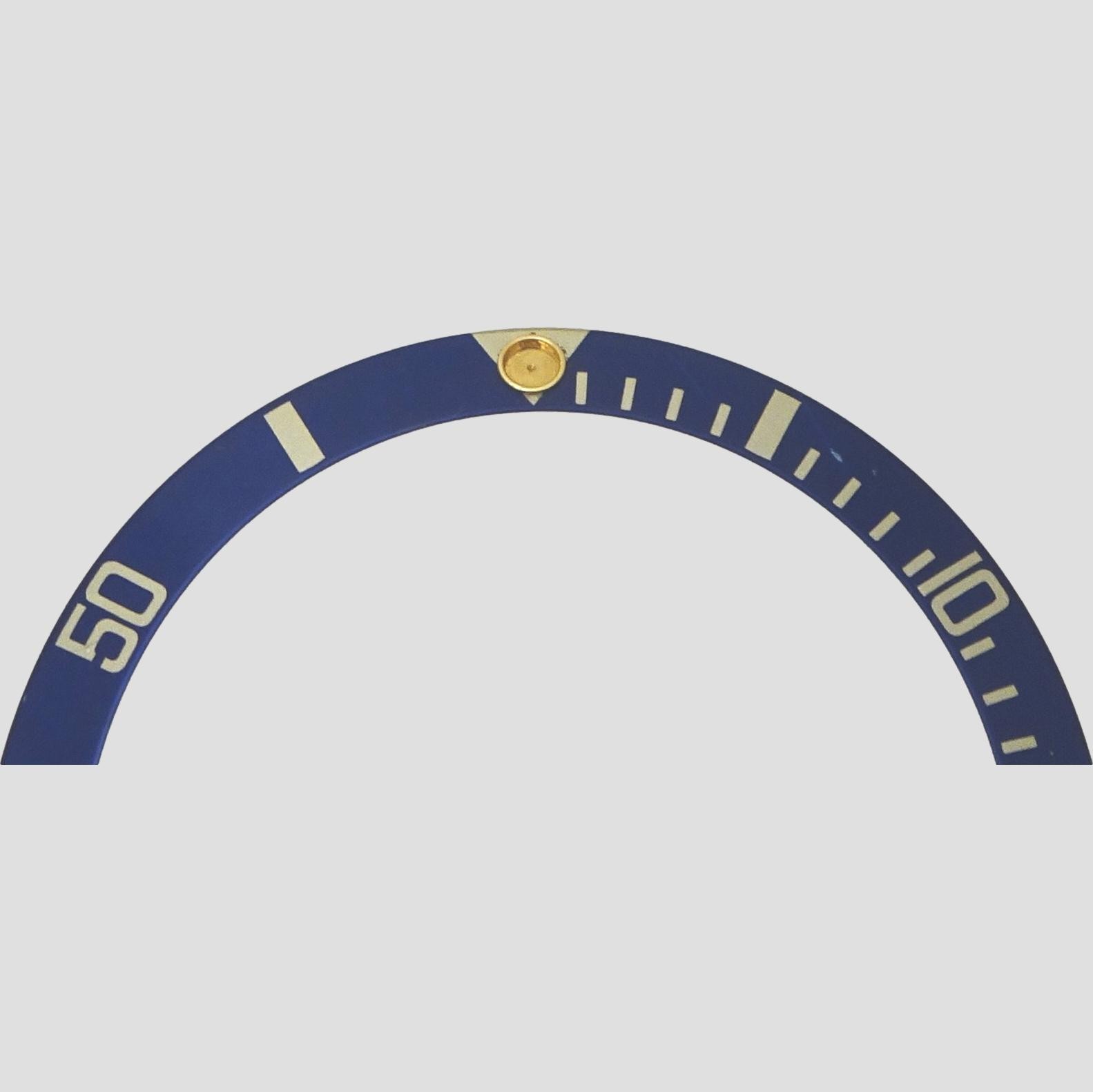 Rolex Submariner 16800 16610 Blue Steel Date Watch Bezel Insert Part