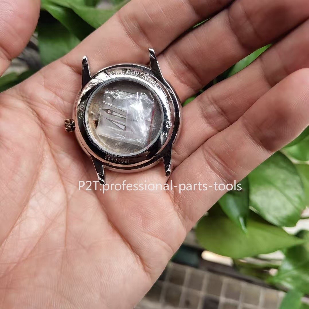 DIY Watch Part Kit for 2824 De Ville 38mm SS Watch Case+Dial+Hands+Leather Strap
