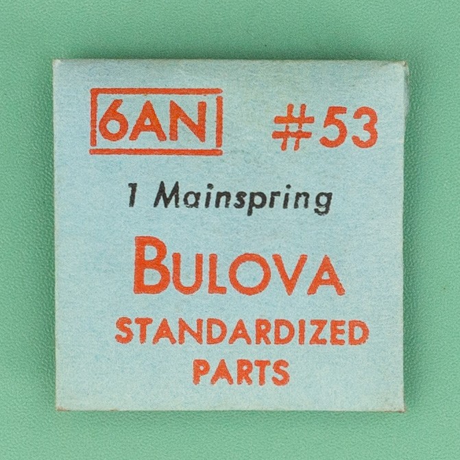 Genuine Bulova Part 53 Mainspring 6AN NOS 0117