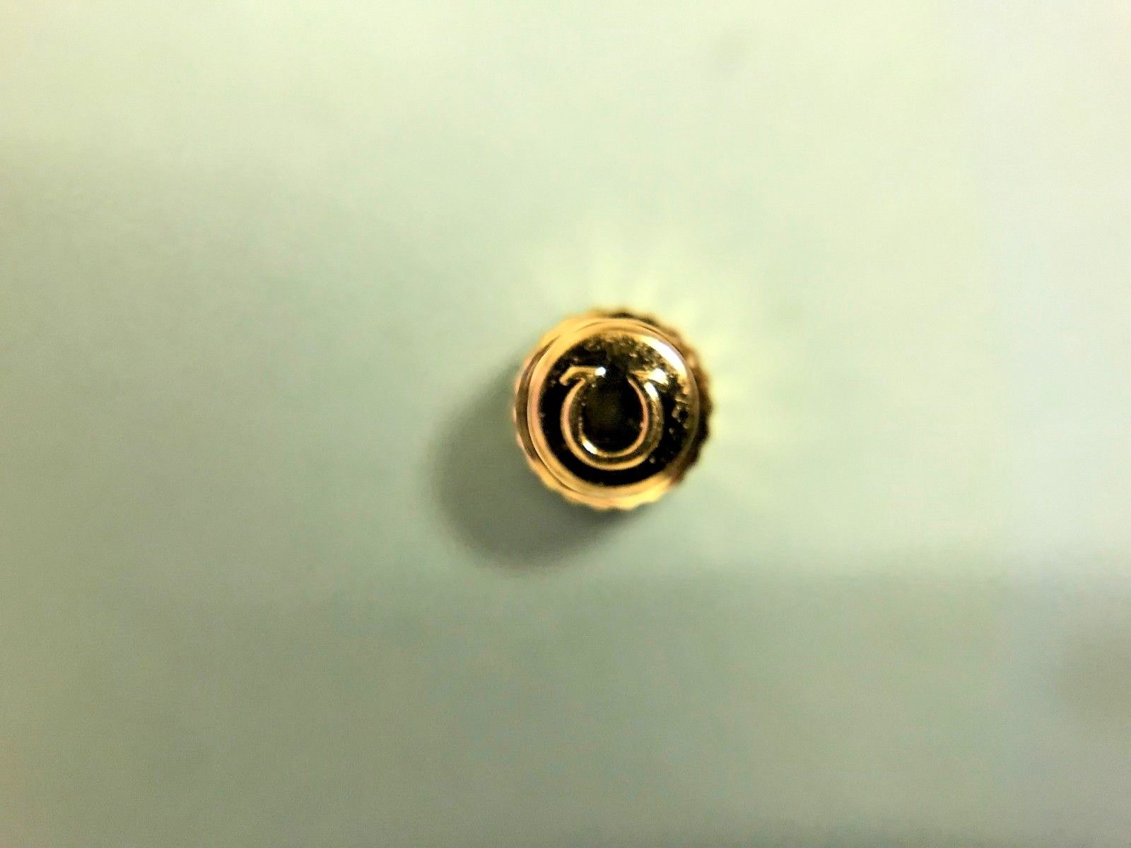 OMEGA STEEL OR YELLOW SCREW DOWN CROWN O69ST42132 3.05X2.0MM FACTORY NEW