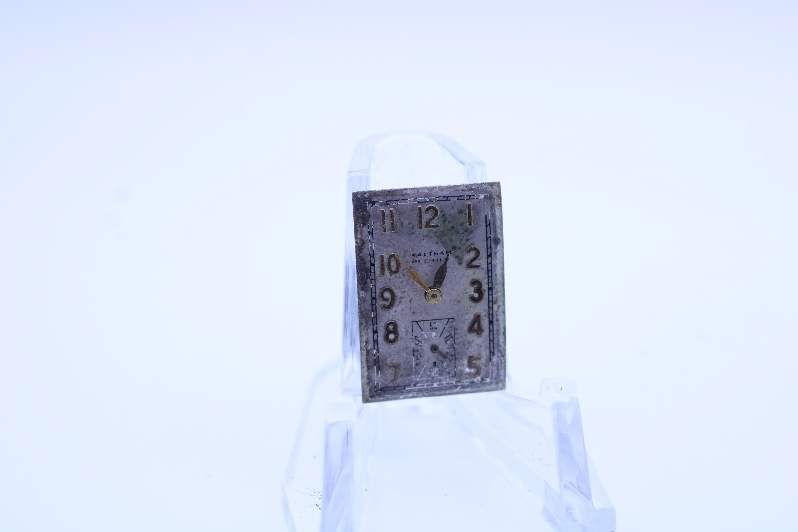 WALTHAM PREMIER L 57544 TANK WRIST WATCH MOVEMENT FOR REPAIR (A23)
