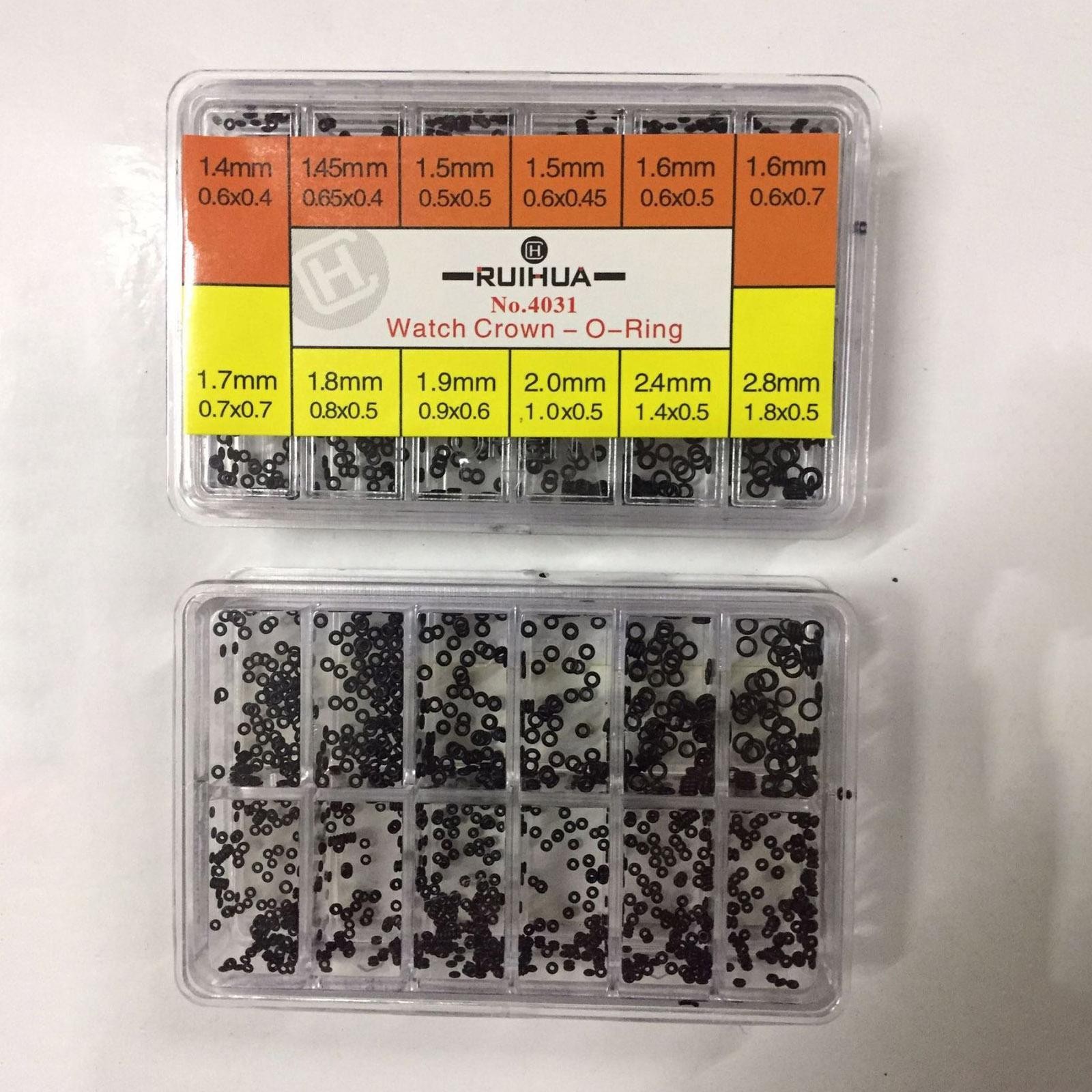 Approx 1000Pcs Assorted 12 Sizes Watch Crown Waterproof Rubber O-Ring Gasket D