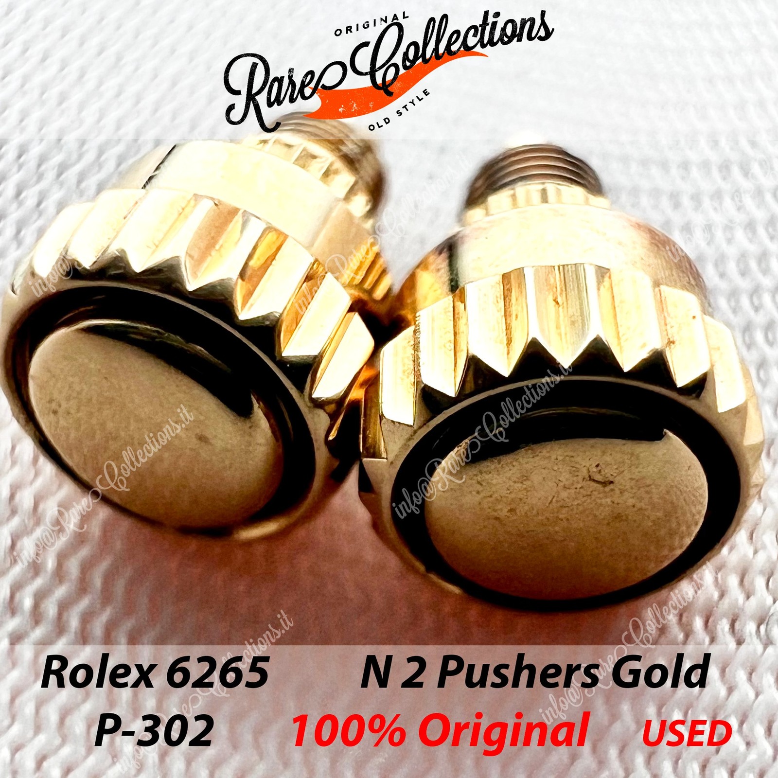 Rolex 6265 DAYTONA 24-P302-8 Original Pushers Buttons GOLD