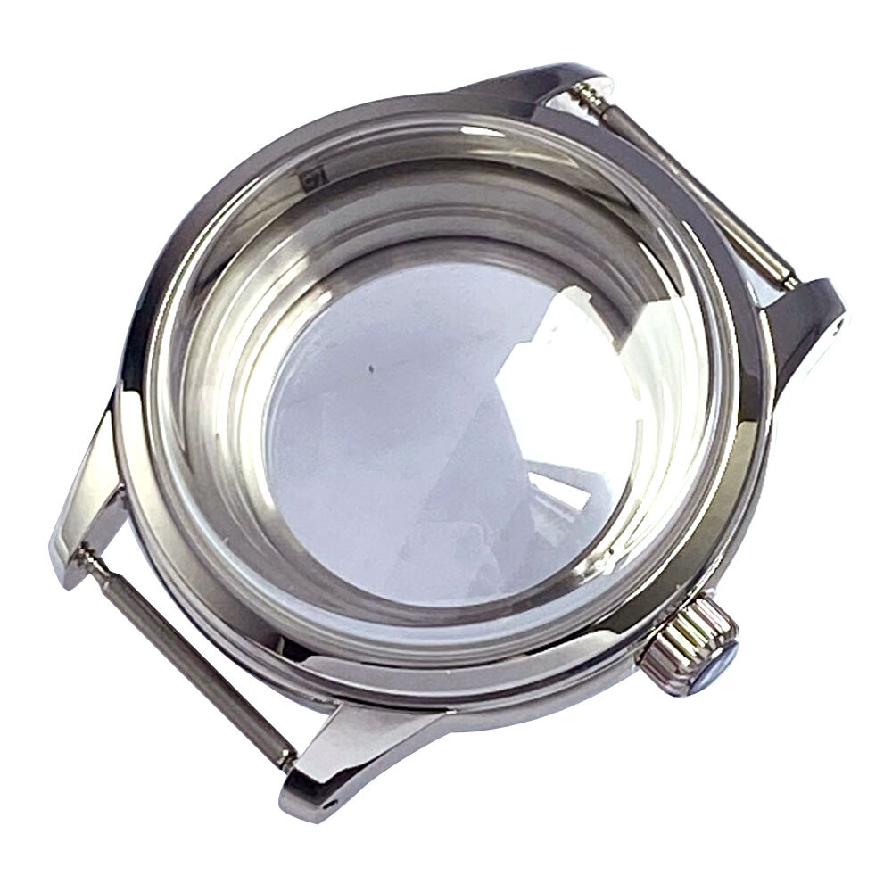 20BAR Dive Polished Watch Case Domed Sapphire 40mm Fit NH35A NH34 GMT Glass Back