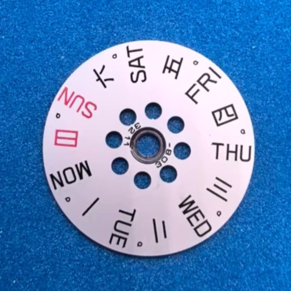 3pcs White Chinese English Week Disk Wheel Week Wheel for Miyota 8200 8215 At 3
