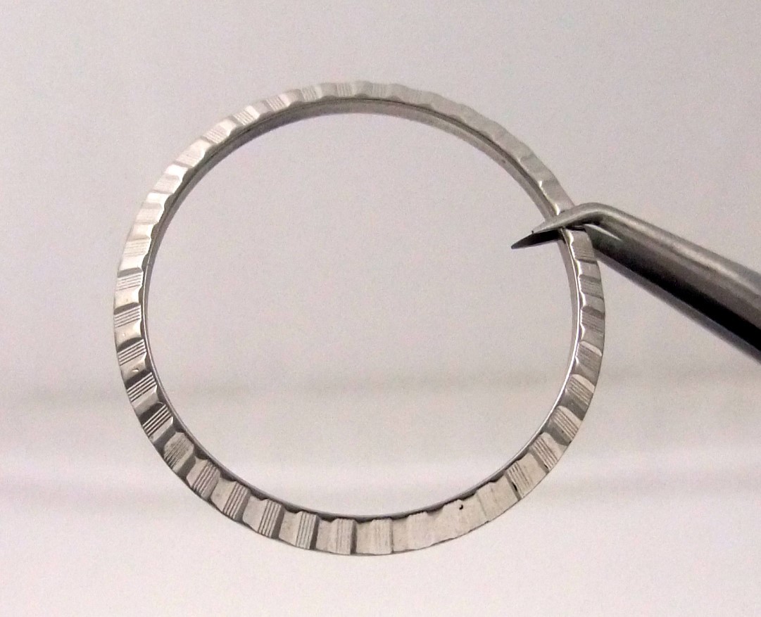 Rolex Ladies Datejust Engine Turned 6917 6916 Stainless Steel Watch Bezel