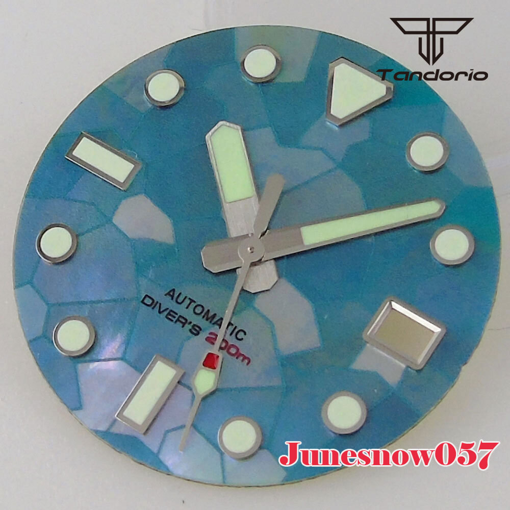 Accessories 29mm Blue/Black Red MDP Fritillaria Watch Dial Fit NH35A NH36A SKX
