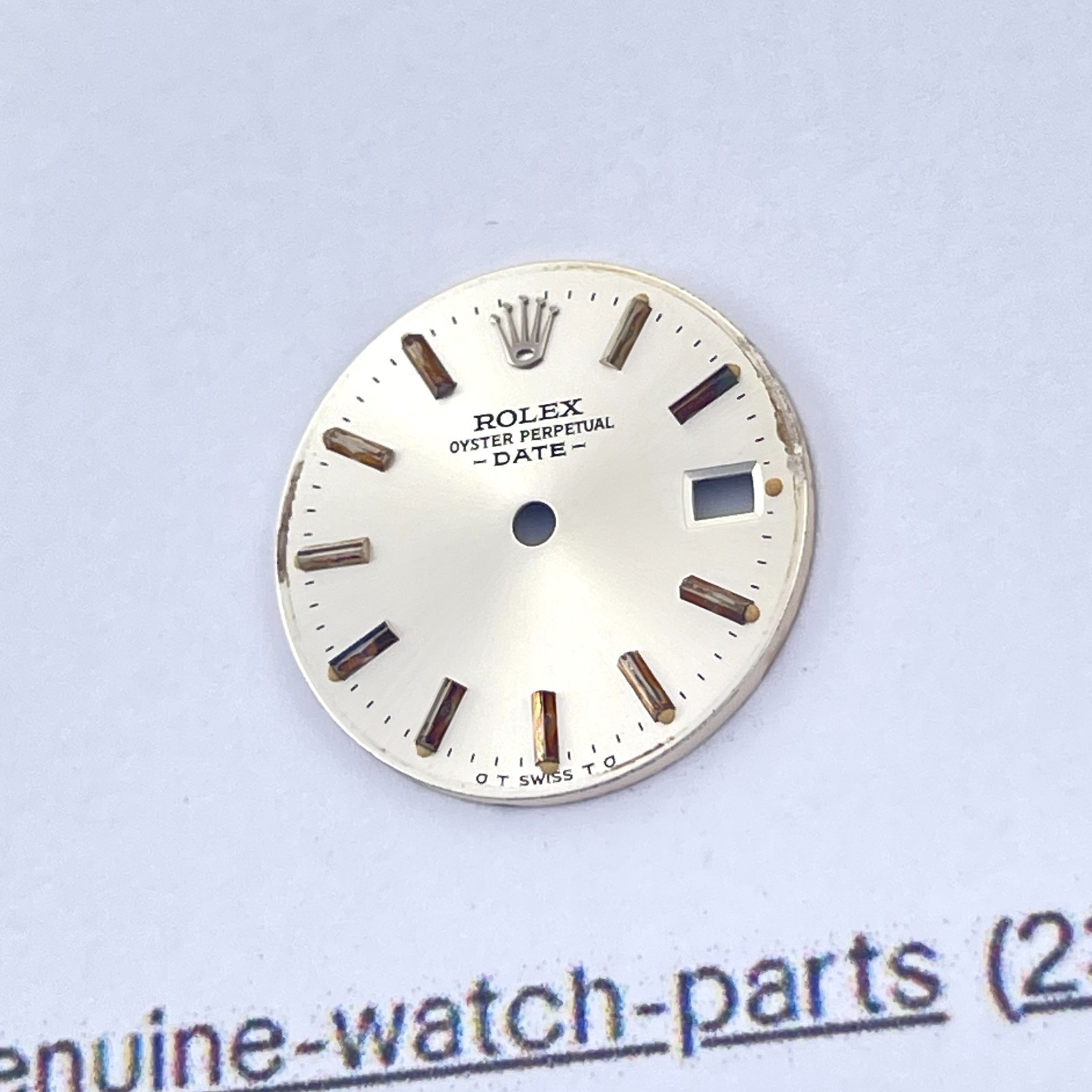 Genuine Rolex Date 26mm Lady Datejust 6917 6916 Stick Baton Silver Dial