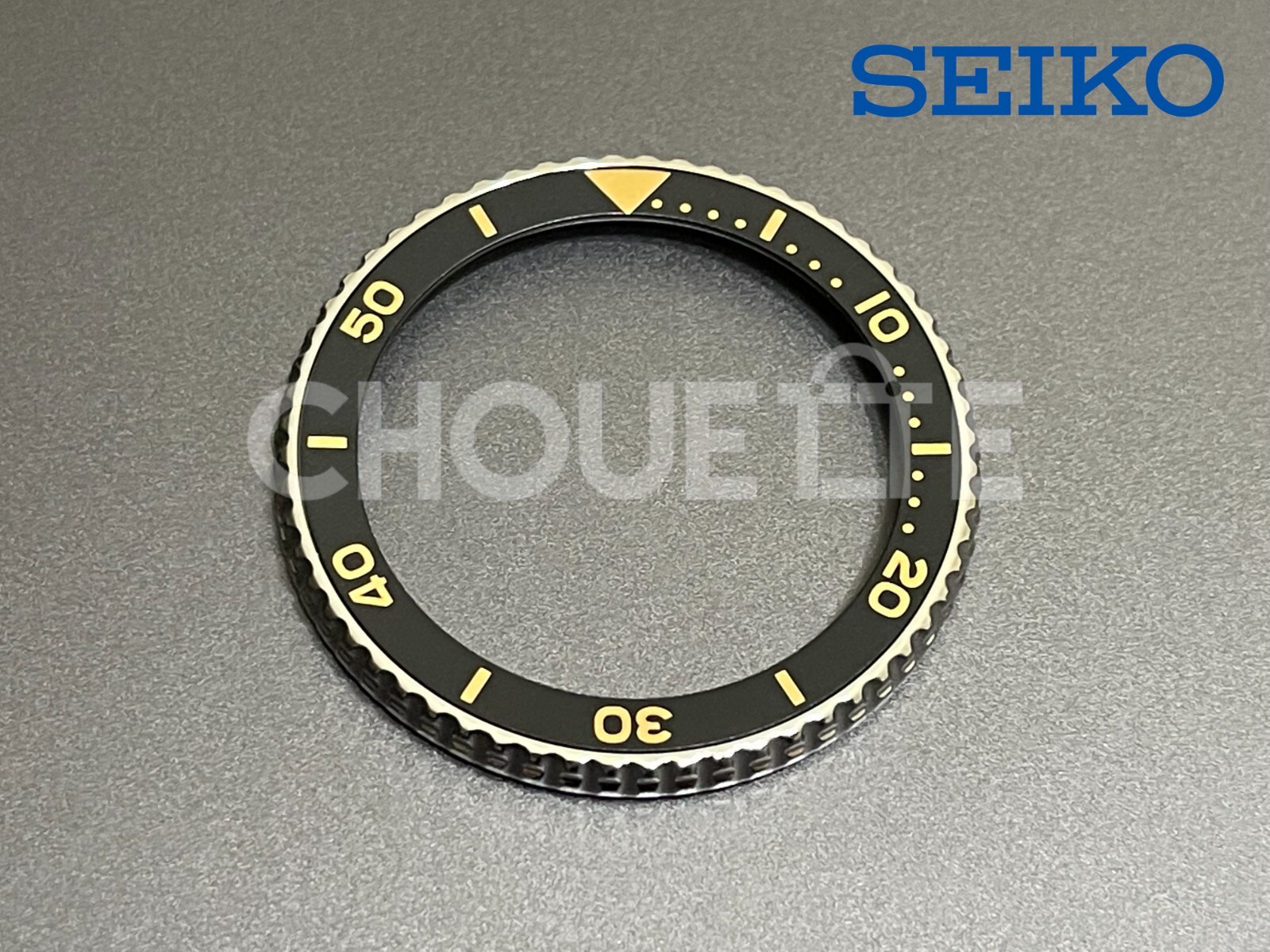 OEM Seiko 5 Sports SBSA009, SRPD59, 4R36-07G0 Black/Gold Bezel Parts#: 8706375B