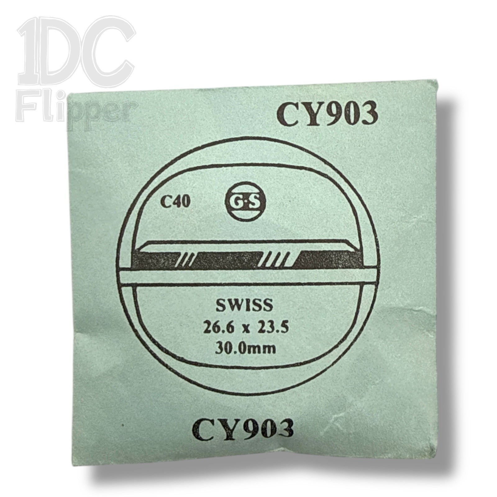 Swiss Watch Crystal G-S CY903 30.0mm TV Rectangle Cushion Step Shape NOS Read!