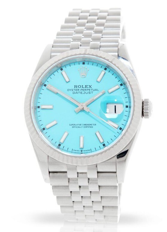 DIAL ONLY ROLEX 126300 126334 DATEJUST 41mm WATCH – BESPOKE TURQUOISE “TIFFANY”