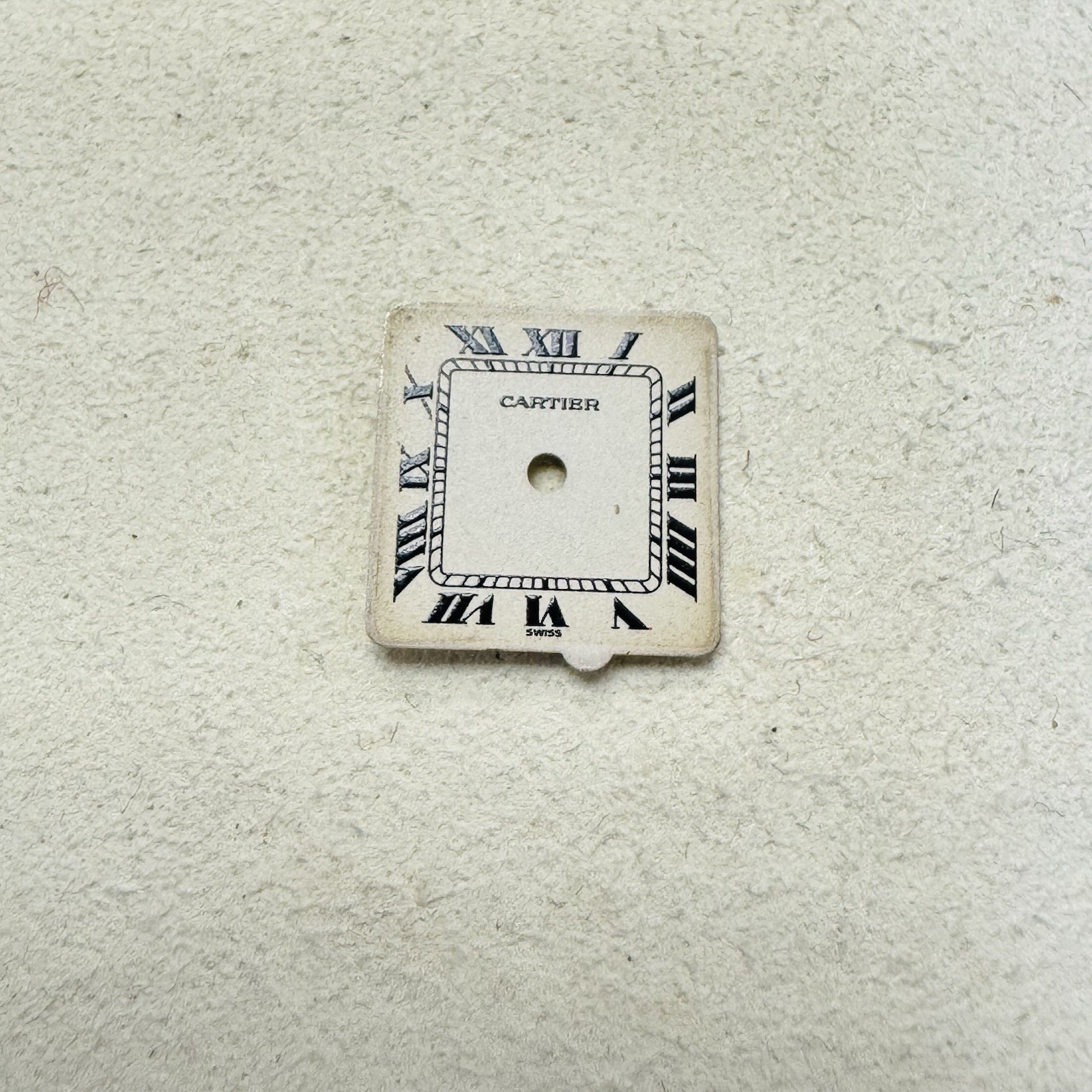Cartier Panthere Small Square White Dial Part for Repair 13.5×13.3mm