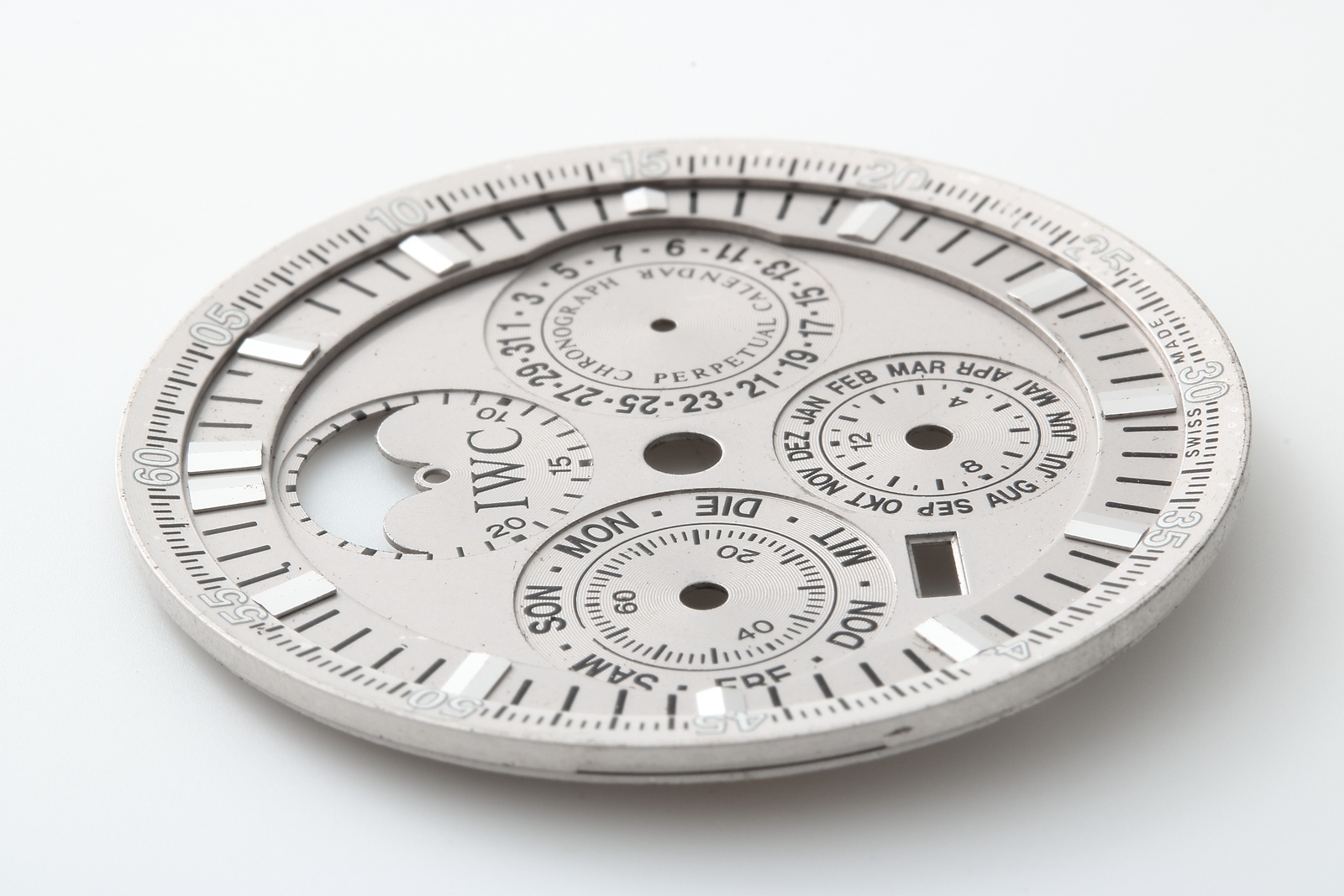 IWC GST Perpetual Calendar Chronograph Moon Phase Date German Dial Watch Part