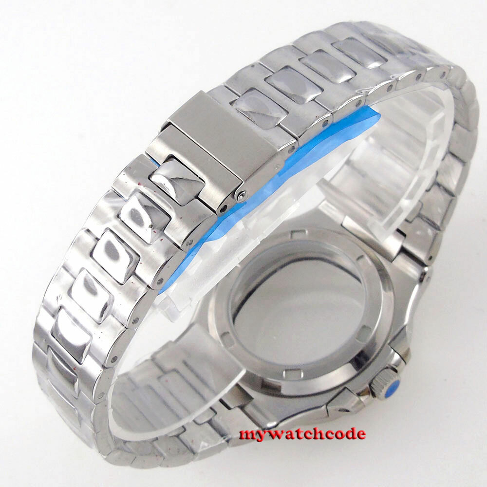 Square 40mm Gray Dial Steel Watch Case fit Japan NH34A NH35A NH36A movement