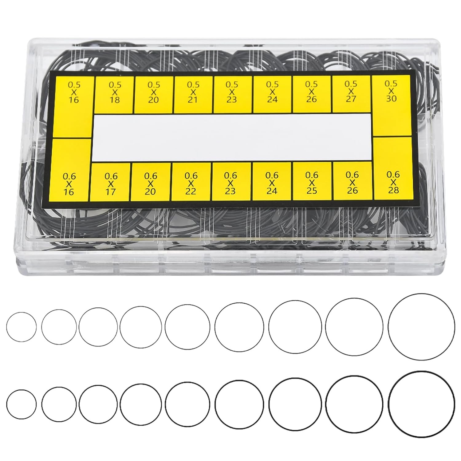 210 Pcs O Ring Watch Gasket Kit,18 Types Rubber Seal O Ring Watches Gasket Watch
