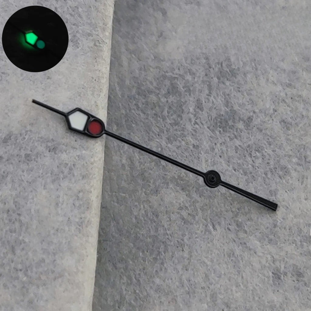 13mm Silver Black For NH35 NH36 7S26 7S36 4R35 4R36 Watches C3 Green Luminous