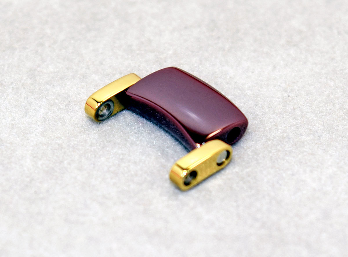 RADO Coupole 12.5 mm Ladies Watch Bracelet Burgundy-Red Ceramic & Gold Link 4416