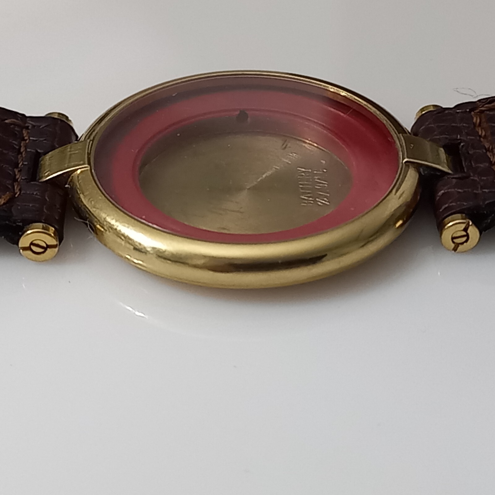 CARTIER MUST VENDOME VERMEIL RONDE QUARTZ 30MM WITH WOOD DIAL (Without Movement)