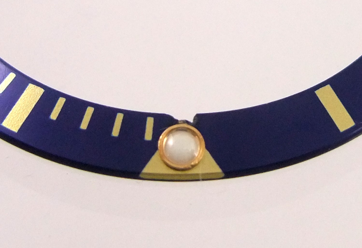 Rolex Oyster Submariner 16808 16618 Blue & Gold Watch Bezel Insert Luminous