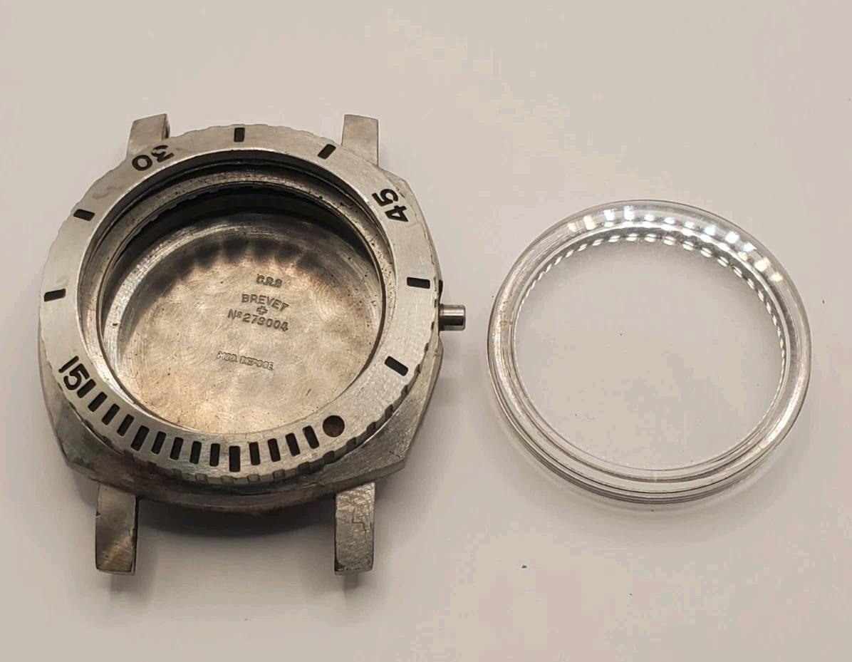 Vintage 70s Orient 1000m King Diver Stainless Steel Watch Case Kit