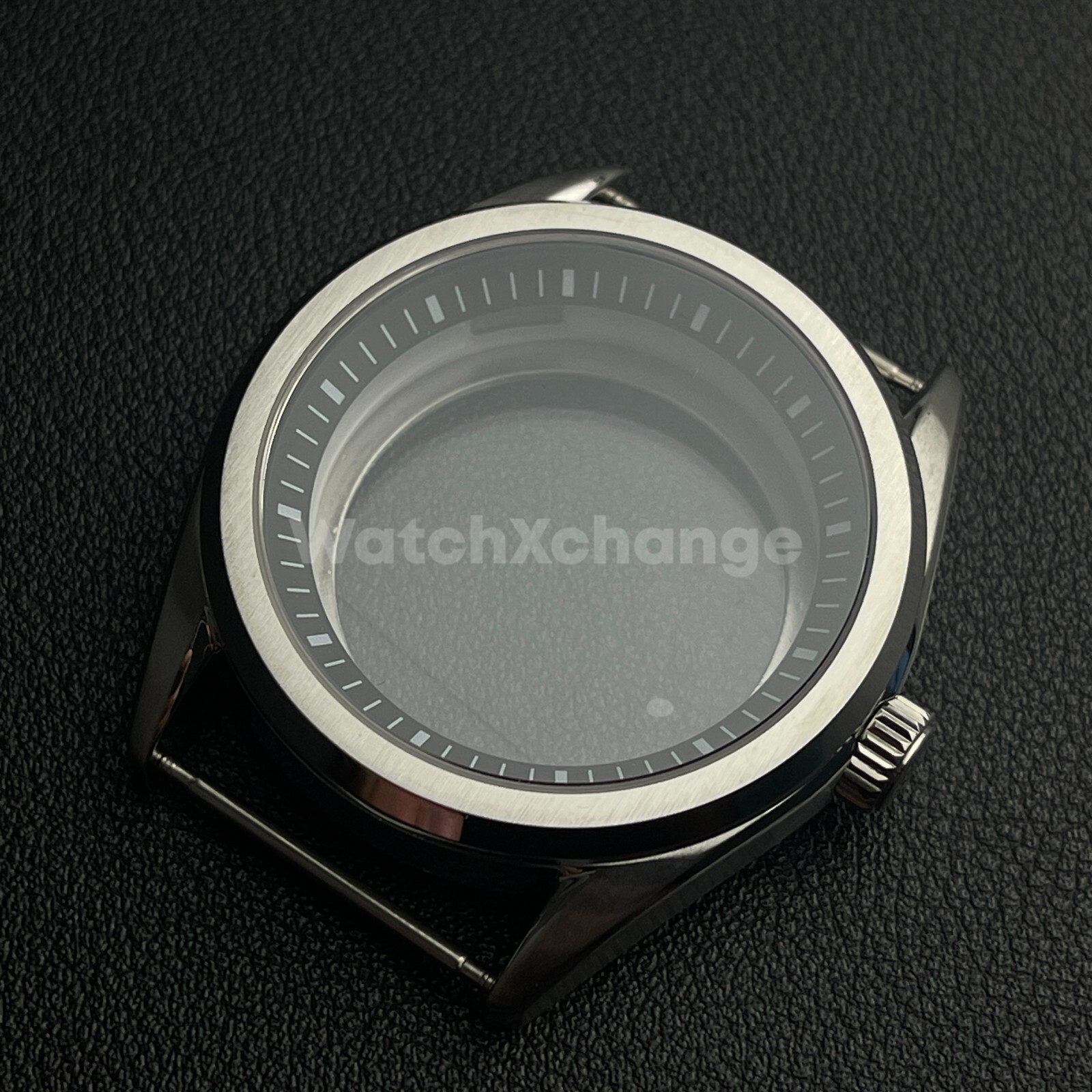 40mm Silver Pilot Stainless Steel Watch Case For Japanese NH35 NH36 NH38