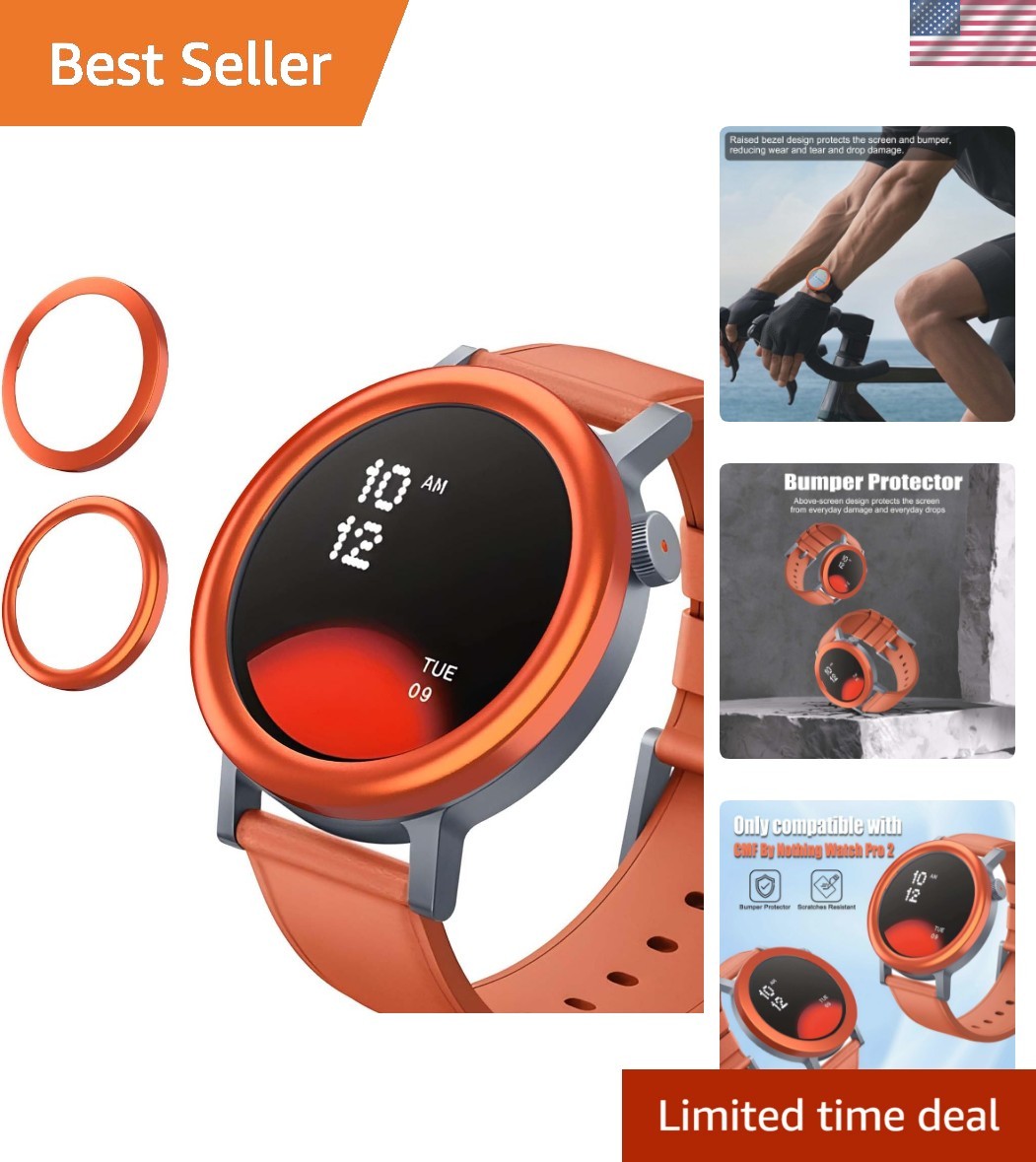 Lightweight Anti-Scratch Bumper Protector for CMF Watch Pro 2 – 2 Piece Set