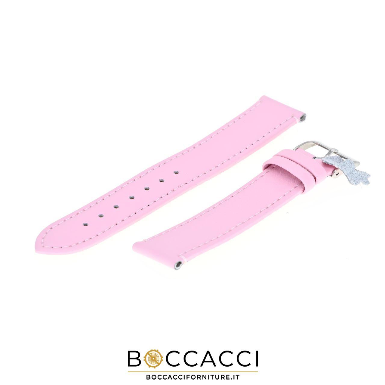 DILOY Cinturino 20mm Rosa Chiaro in Pelle Liscio non Imbottito (NEW)