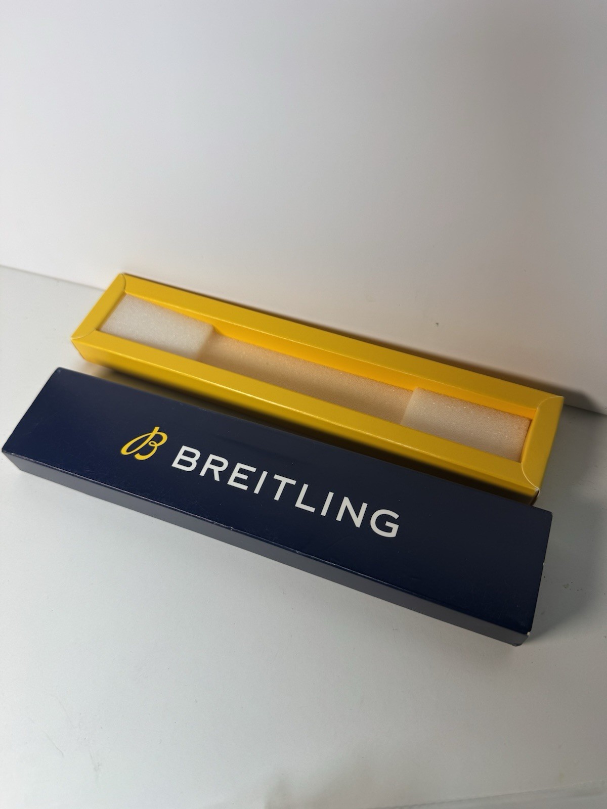 Breitling Blue Calf Leather Strap 497X 23-20mm OEM Stainless Steel Buckle NEW