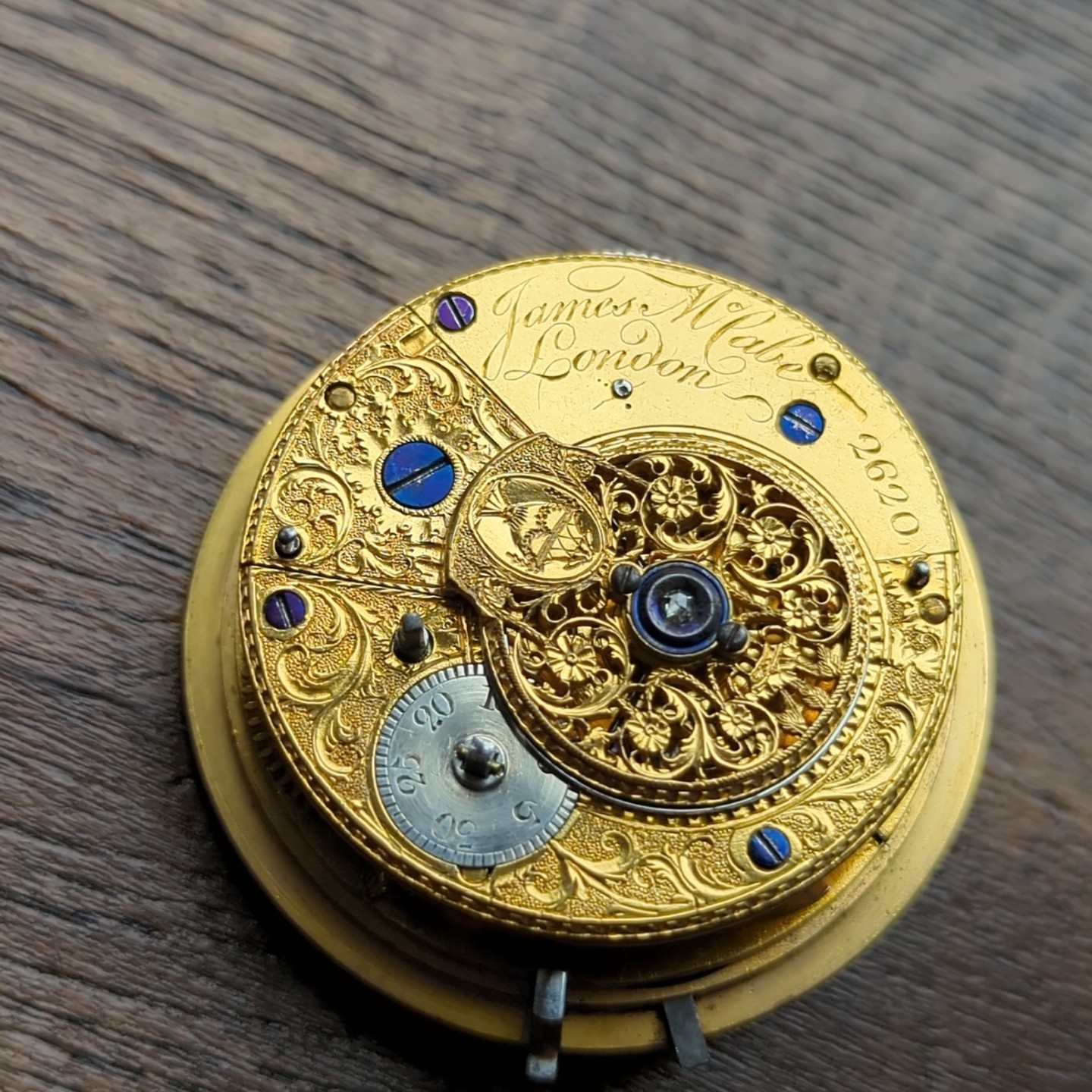 James McCabe English Duplex Pocket Watch Movement With Sweep Secs Feature (G72)
