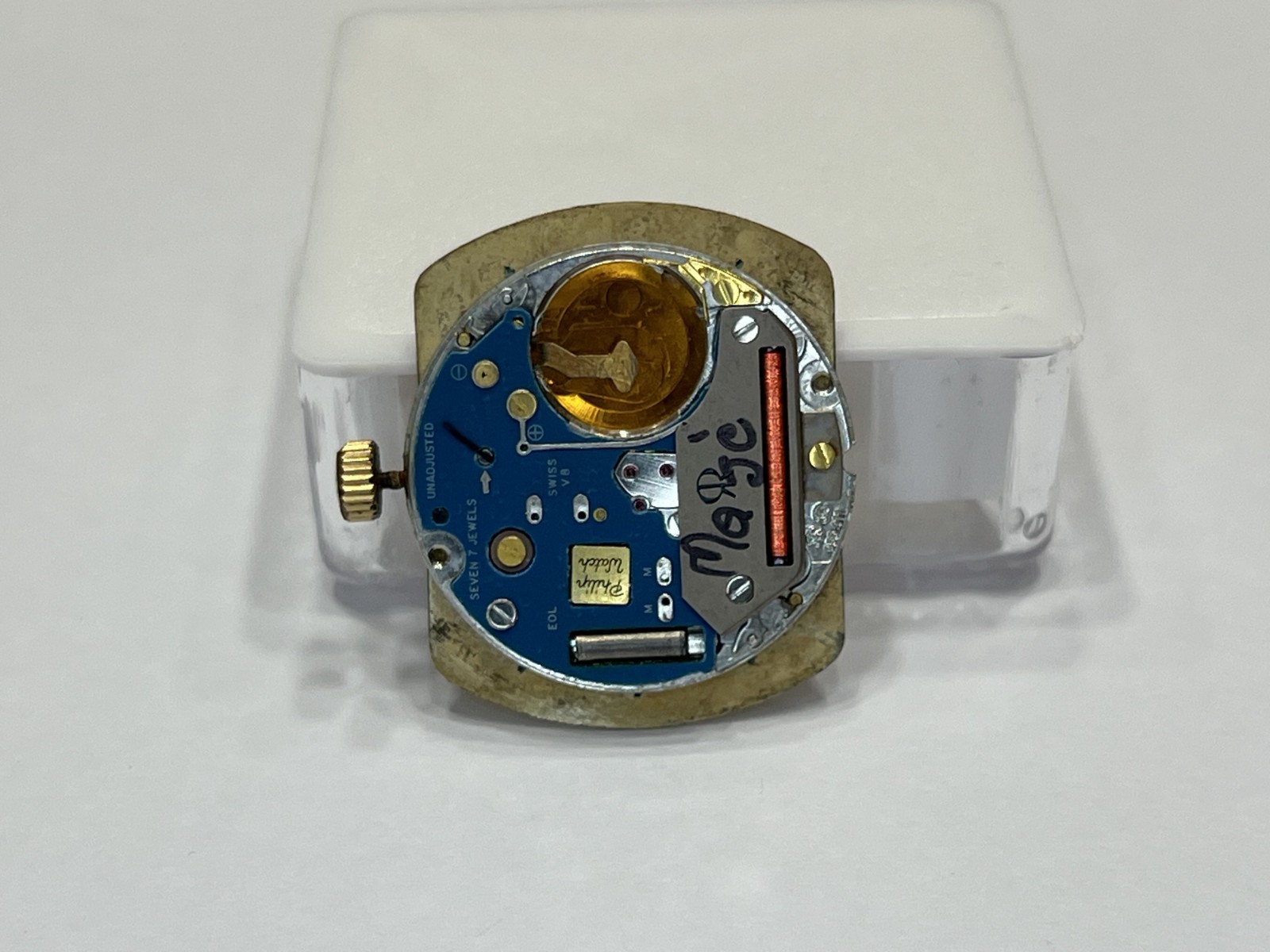 Movement & Dial Revue Hilton Quartz Date Eta 955.411 Jewels 7 Swiss Made