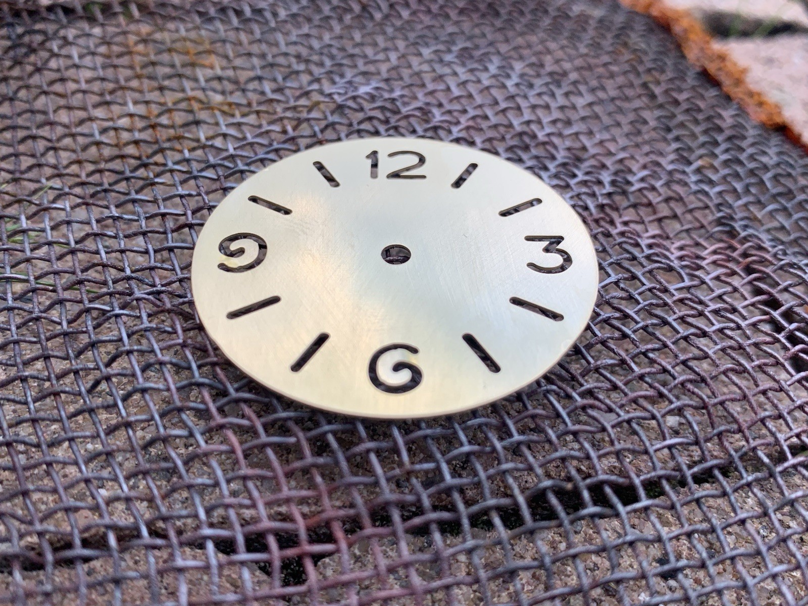 PAM skeleton / Ø 39 mm – watch dial , engraved / brass