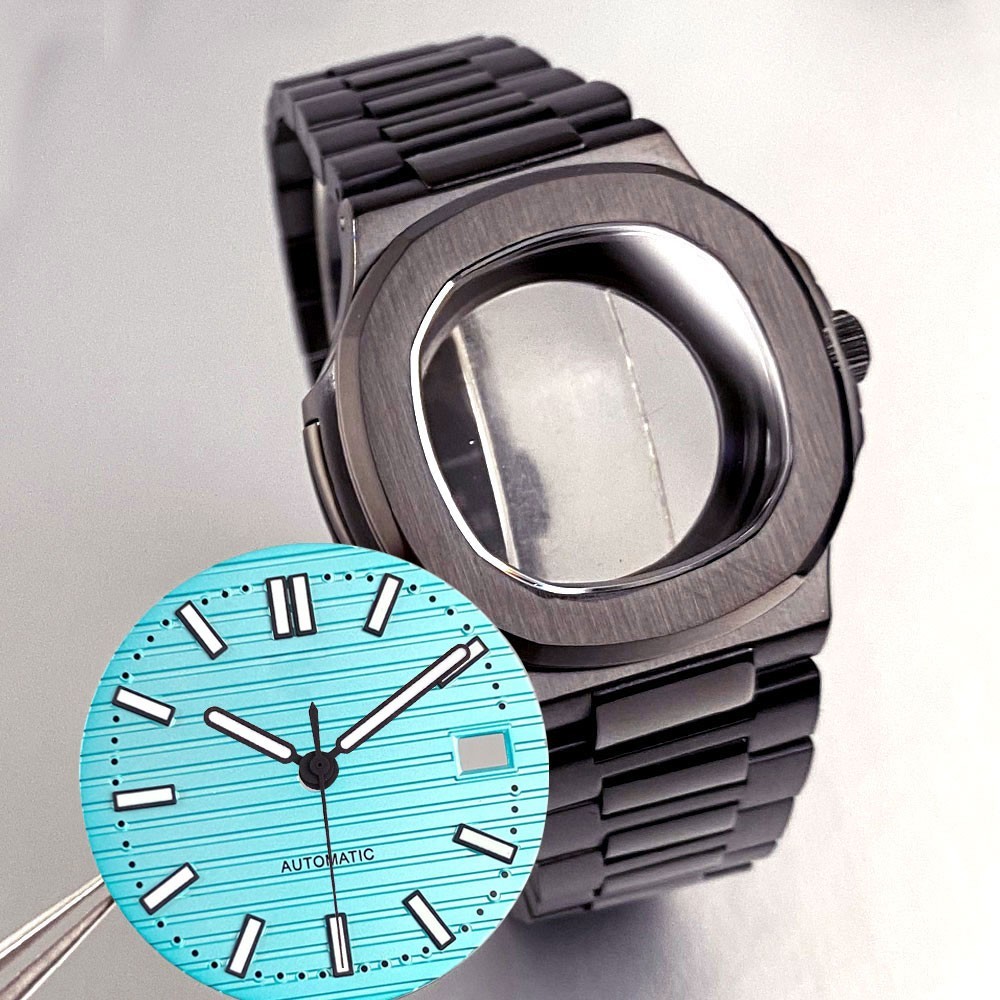 NH35A 40mm Square Watch Case Sapphire Crystal for NH36 NH38 NH70 Waterproof