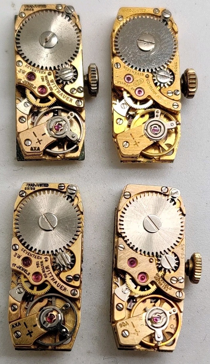 Lot Of 4 FHF Fontainemelon Cal. 59 movements Run For Repair